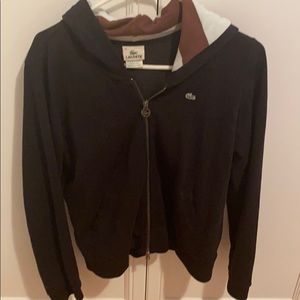 Lacoste women’s hooded sweatshirt- black